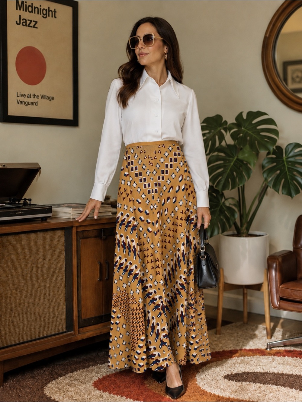 Vintage Lanvin High Waisted Maxi Skirt